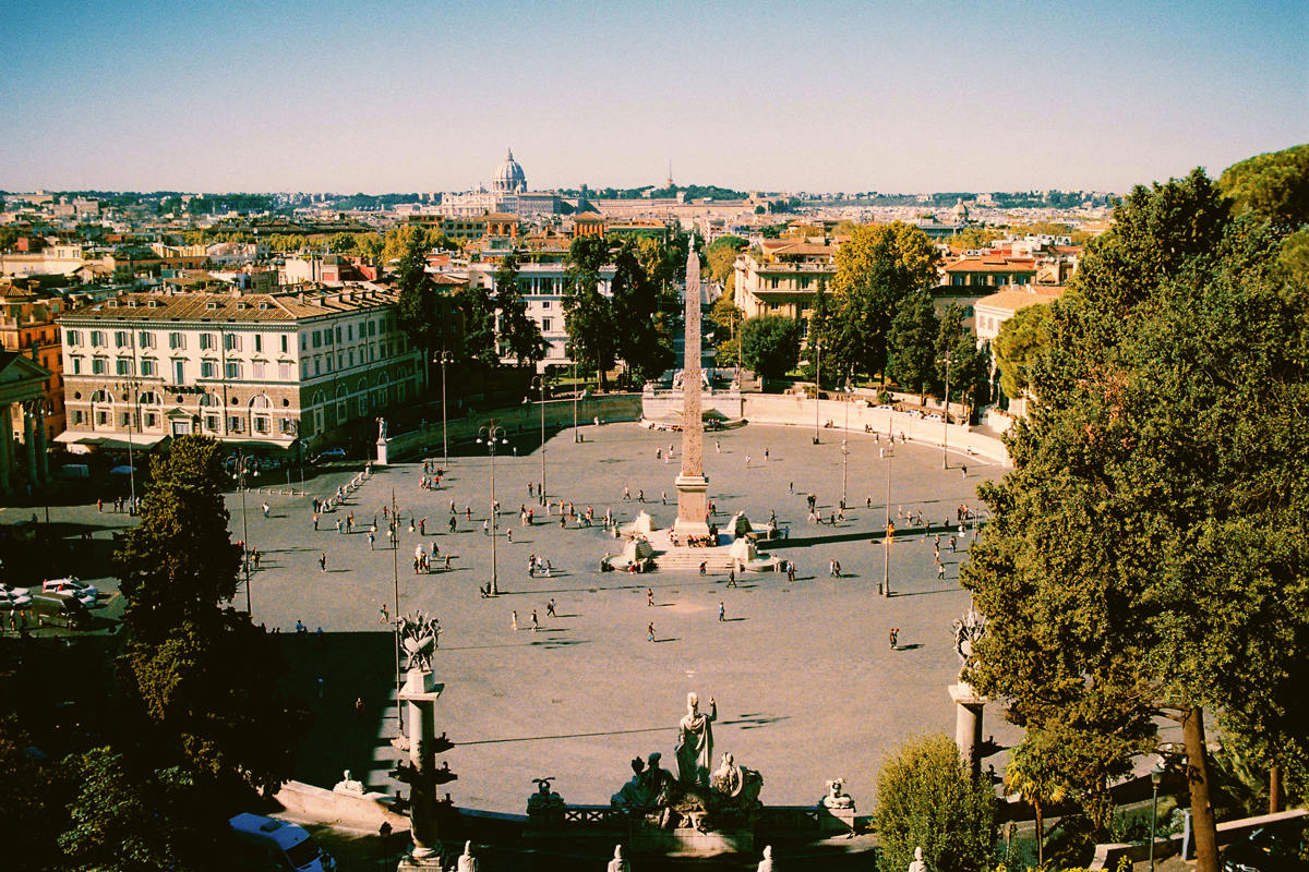 View over Piazza Del Popolo from Pincio Hill